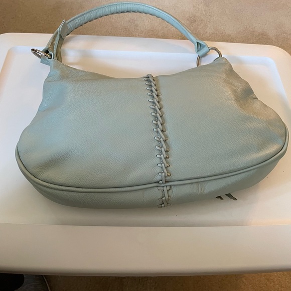 Elegant Blue Leather Handbag - Picture 2 of 3